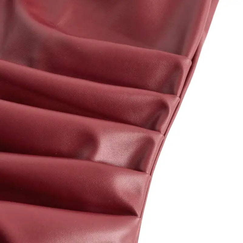 Asymmetrisches Ledertop Lea
