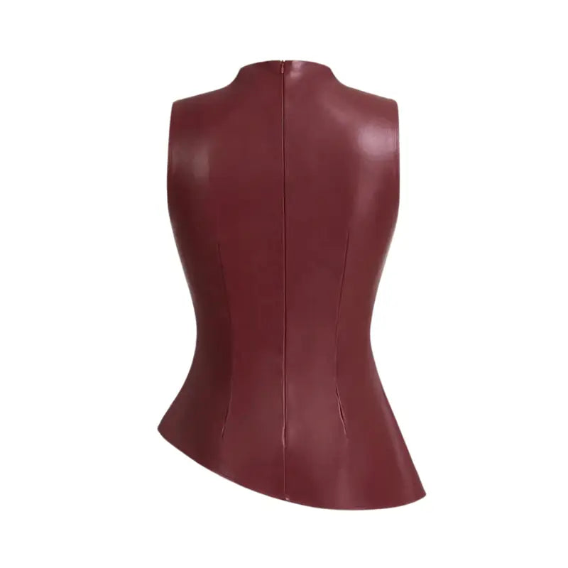 Asymmetrisches Ledertop Lea