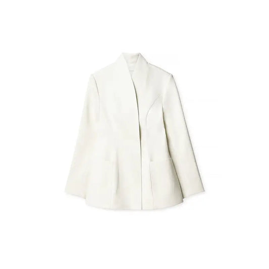 Eleganter Blazer mit Schulterpolstern & verdecktem Knopfverschluss